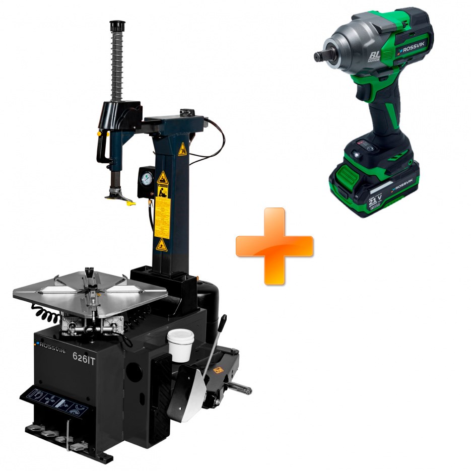 Комплект: Станок шиномонтажный + Гайковерт аккумуляторный